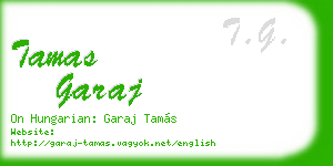 tamas garaj business card